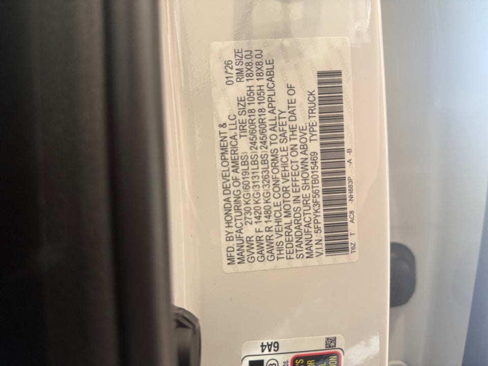 2026 Honda Ridgeline RTL