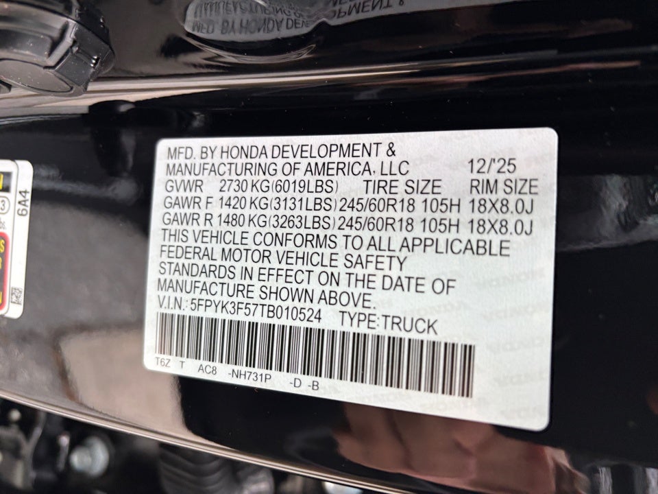 2026 Honda Ridgeline RTL