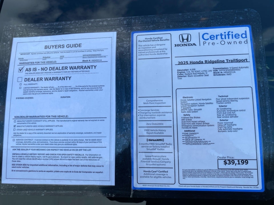 2025 Honda Ridgeline TrailSport