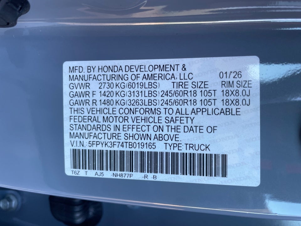 2026 Honda Ridgeline TrailSport+