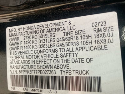 2023 Honda Ridgeline RTL-E