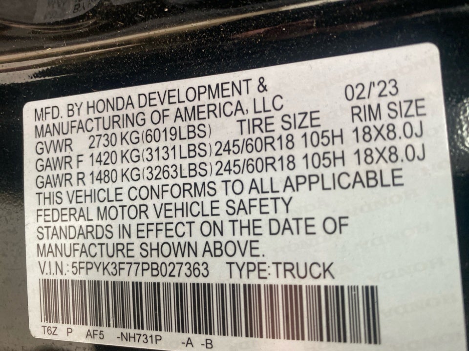 2023 Honda Ridgeline RTL-E