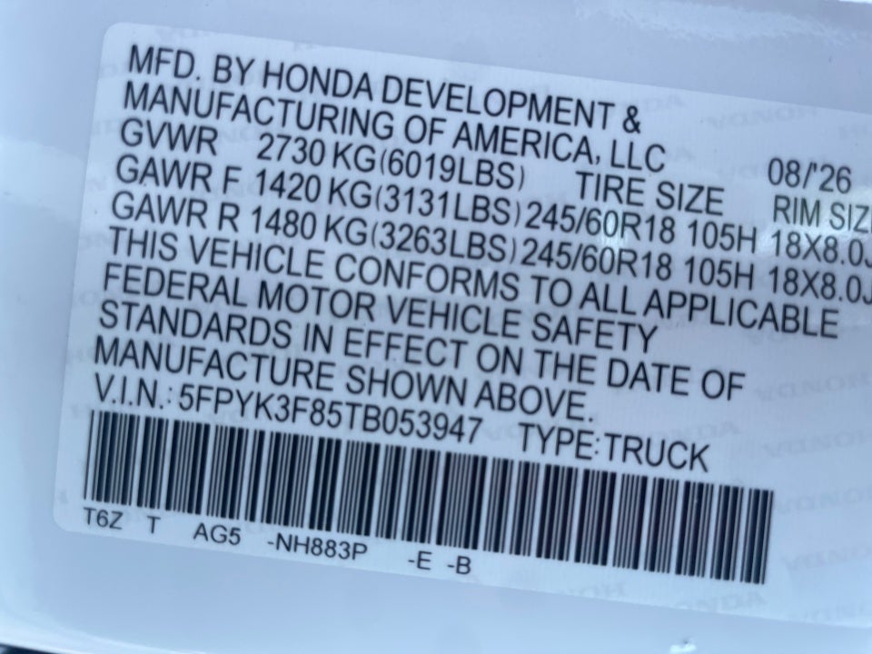 2026 Honda Ridgeline Black Edition
