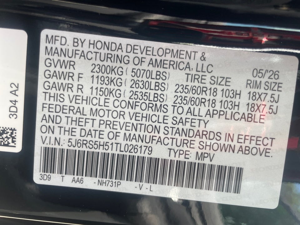 2026 Honda CR-V Hybrid 2WD Sport