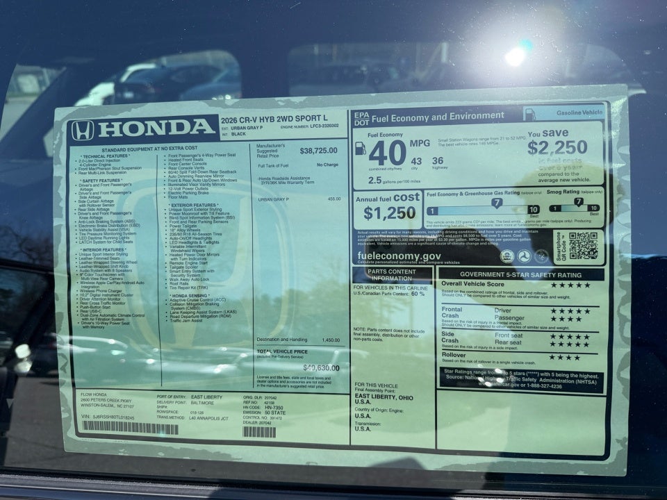 2026 Honda CR-V Hybrid 2WD Sport-L