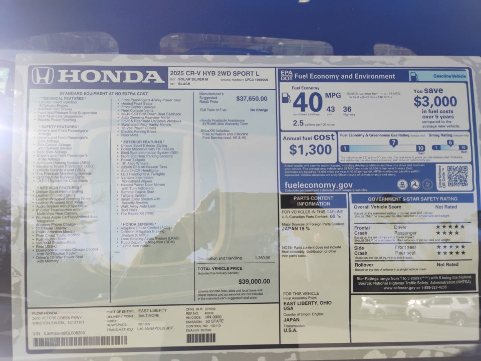 2025 Honda CR-V Hybrid Sport-L