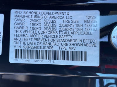 2026 Honda CR-V Hybrid 2WD Sport-L