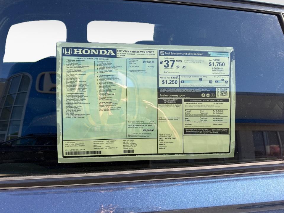 2027 Honda CR-V Hybrid Sport