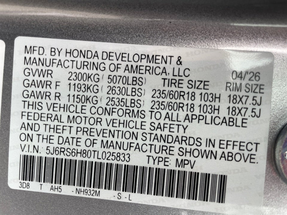 2026 Honda CR-V Hybrid AWD Sport-L