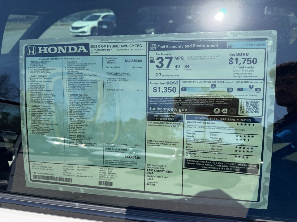 2026 Honda CR-V Hybrid AWD Sport Touring