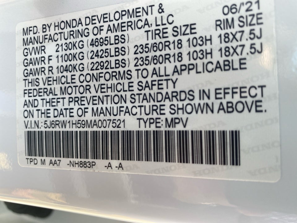 2021 Honda CR-V 2WD EX