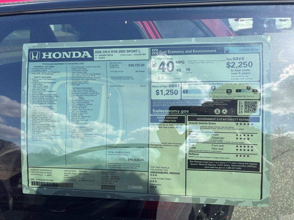 2026 Honda CR-V Hybrid 2WD Sport-L
