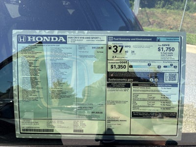 2026 Honda CR-V Hybrid AWD Sport-L