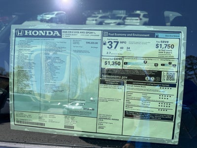 2026 Honda CR-V Hybrid AWD Sport-L