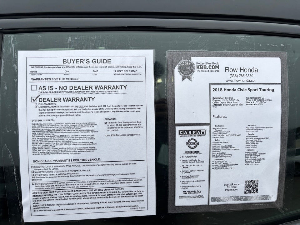 2018 Honda Civic Sport Touring