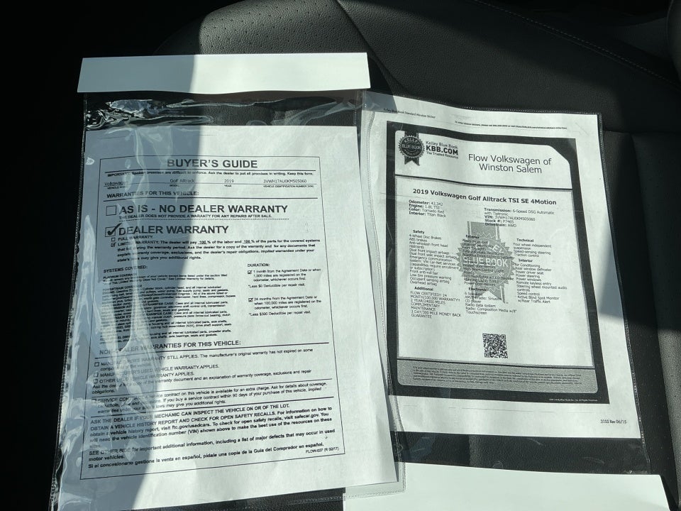 2019 Volkswagen Golf Alltrack TSI SE