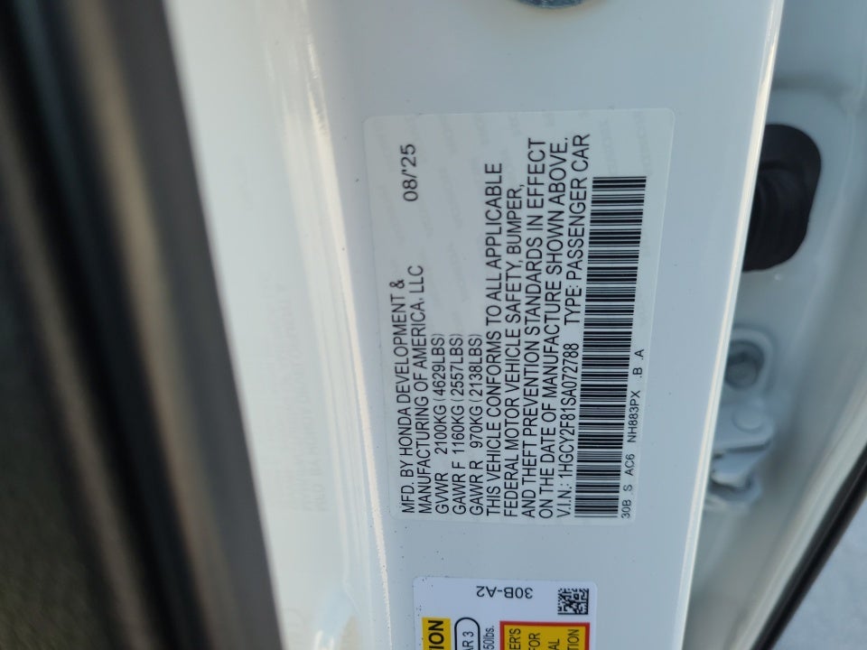 2025 Honda Accord Hybrid Touring