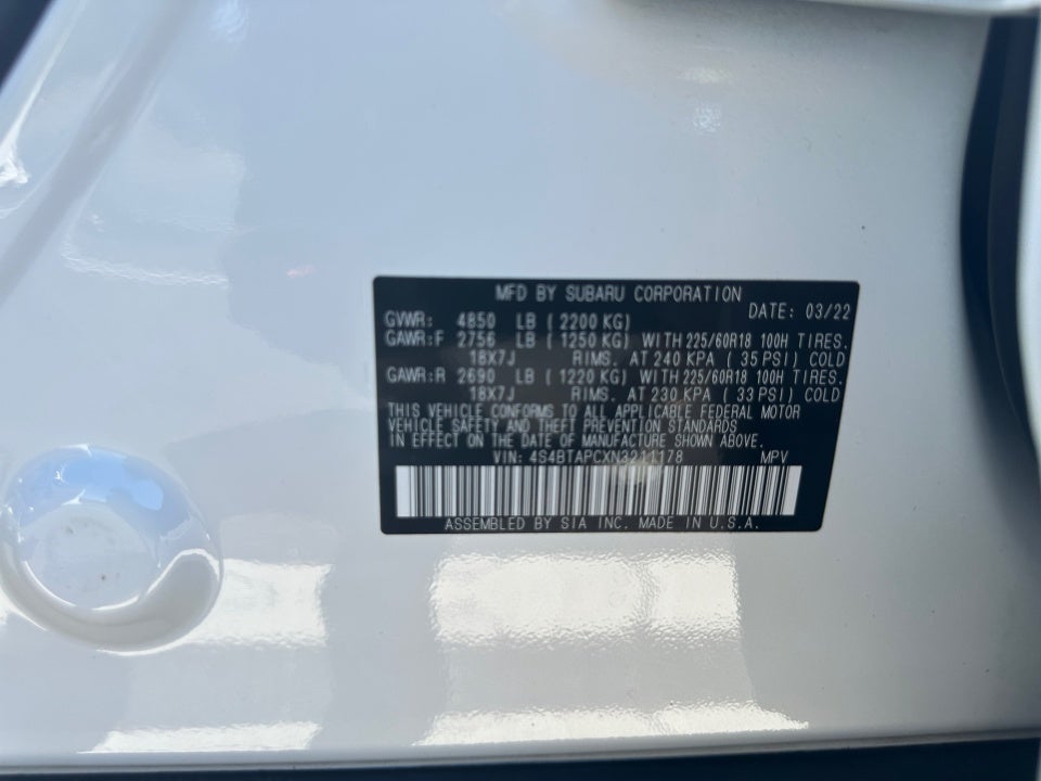 2022 Subaru Outback Touring