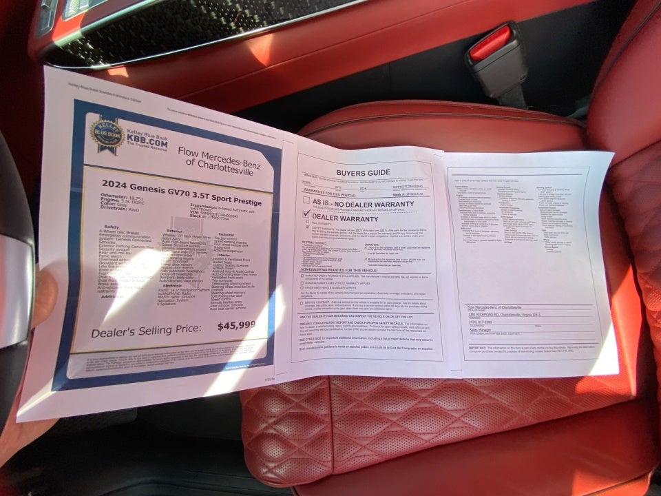 2024 Genesis GV70 3.5T AWD Sport