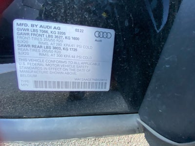 2022 Audi e-tron Sportback Premium Plus S line quattro