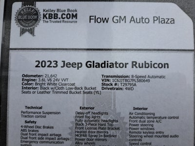 2023 Jeep Gladiator Rubicon 4x4