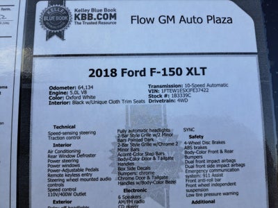 2018 Ford F-150 XLT