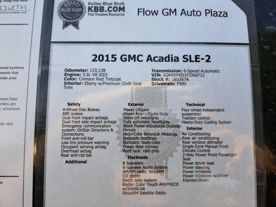 2015 GMC Acadia SLE