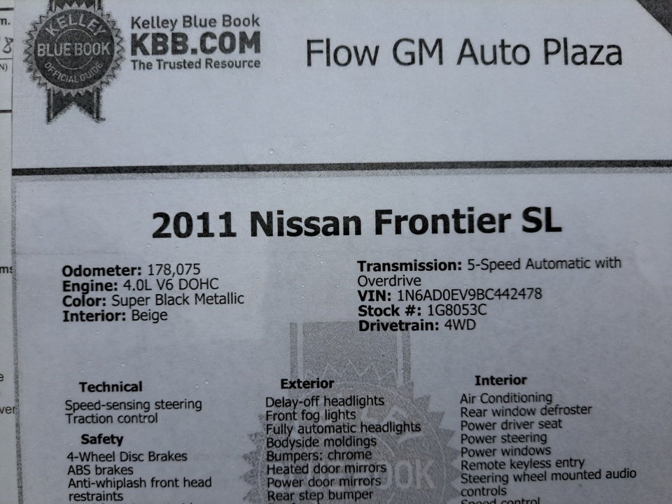 2011 Nissan Frontier SL