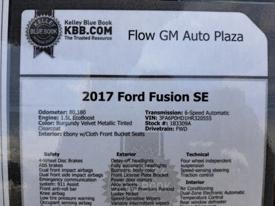 2017 Ford Fusion SE