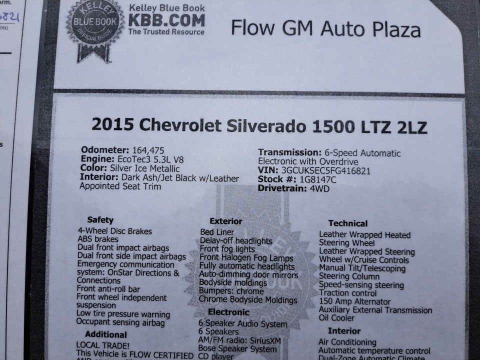 2015 Chevrolet Silverado 1500 2LZ