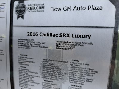 2016 Cadillac SRX Luxury Collection