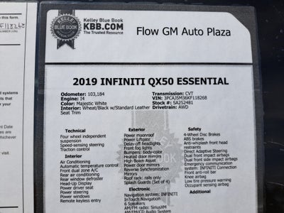 2019 INFINITI QX50 ESSENTIAL