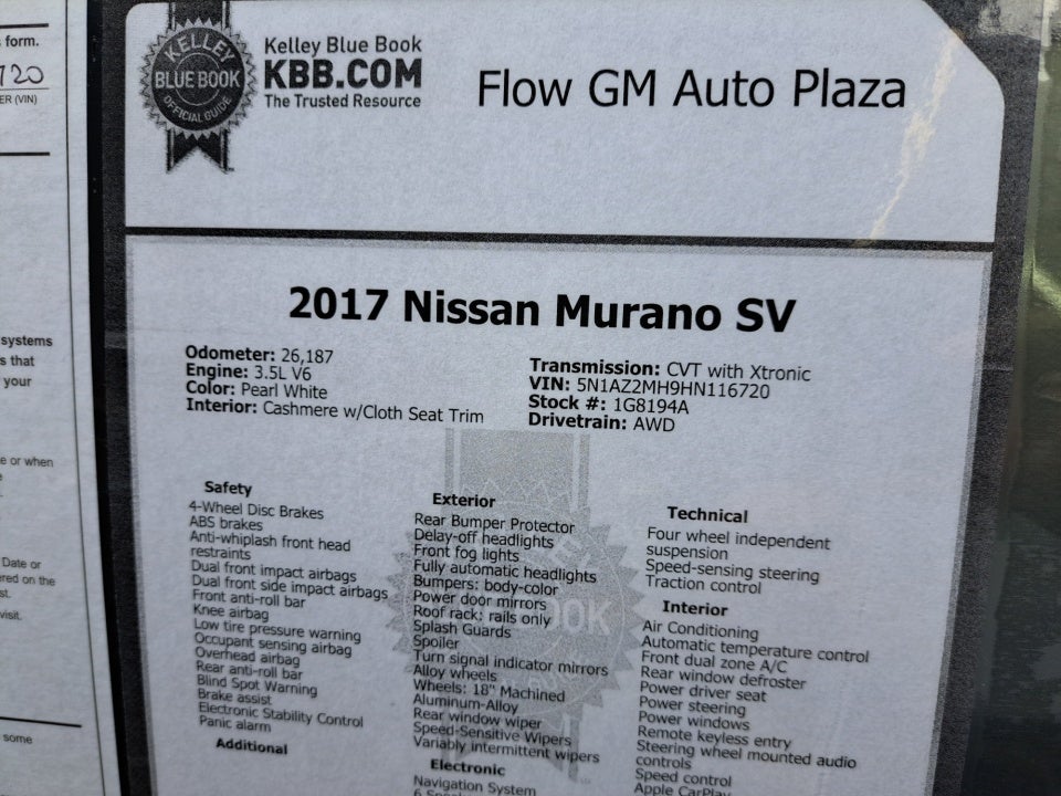 2017 Nissan Murano SV