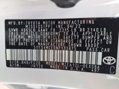 2022 Toyota Corolla SE Nightshade