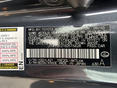 2011 Lexus IS 250C 2dr Conv Man