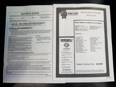 2014 Subaru Outback 2.5i Limited