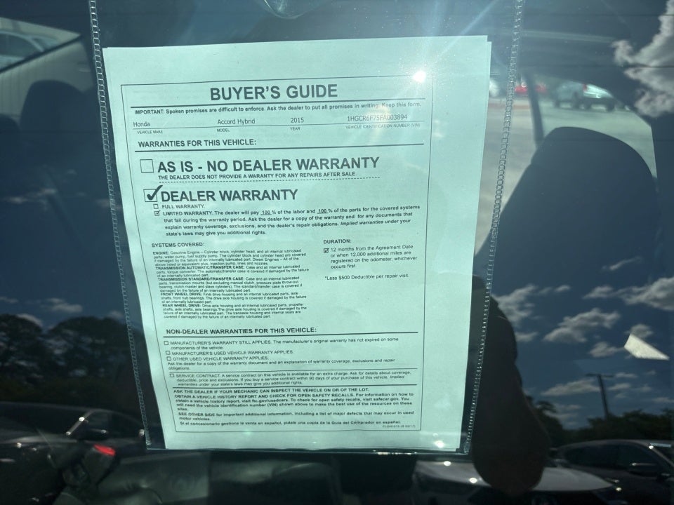 2015 Honda Accord Hybrid Touring