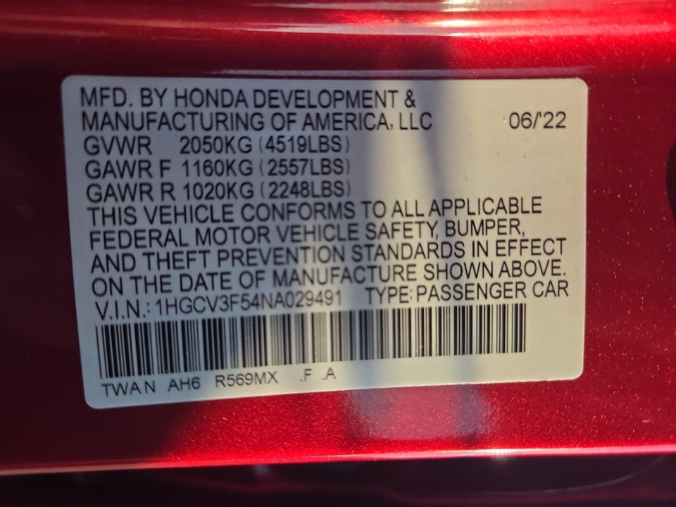 2022 Honda Accord Hybrid EX-L