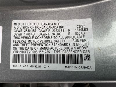 2025 Honda Civic Sedan Sport