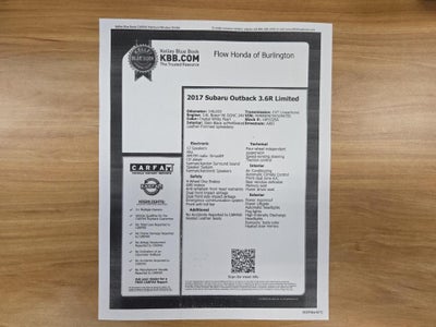2017 Subaru Outback Limited