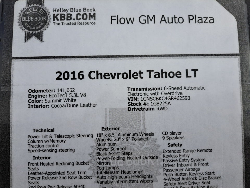 2016 Chevrolet Tahoe LT