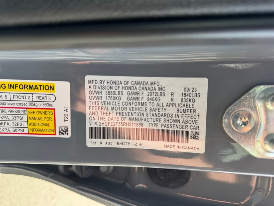 2024 Honda Civic Sedan Sport