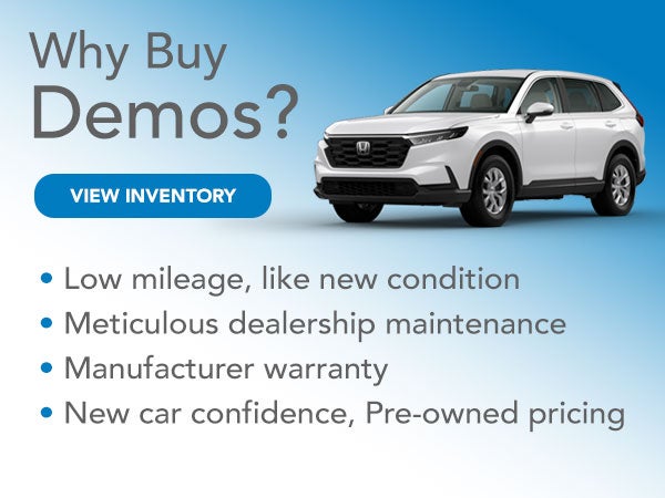 Honda Demo Vehicles Banner - Mobile