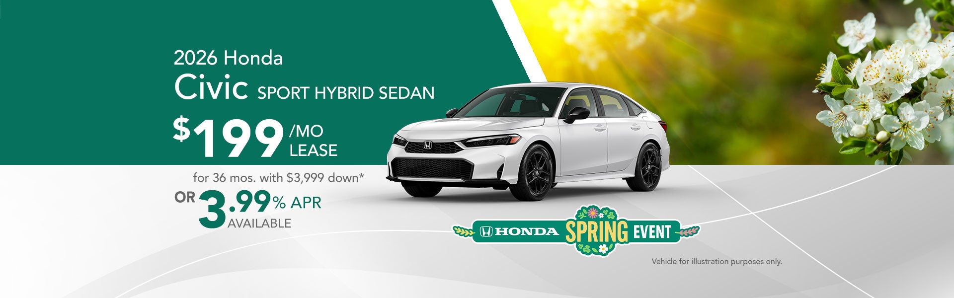 New Honda Civic Sport Hybrid Sedan special offer March 2026